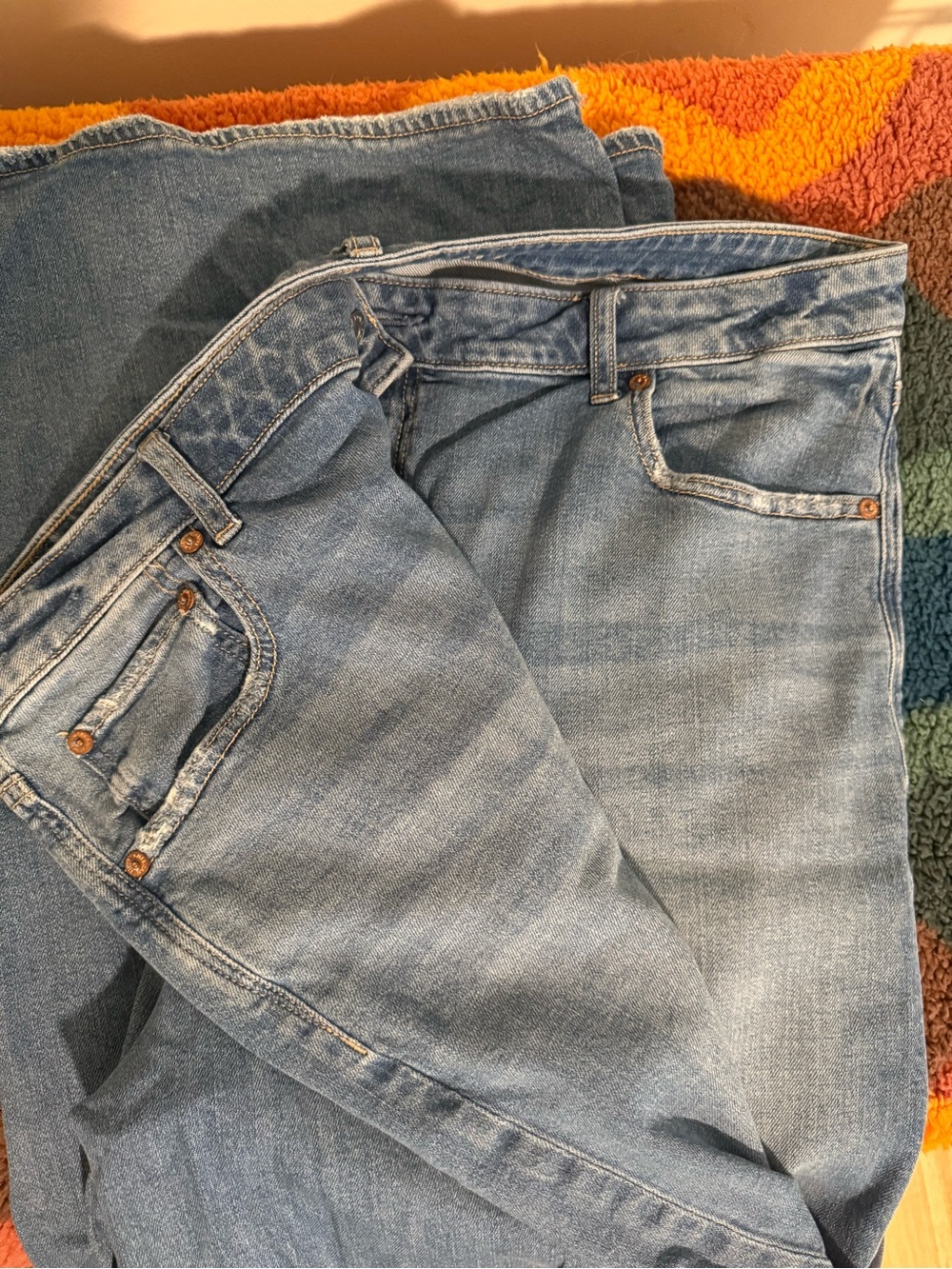 American Eagle Outfitters Light Blue Wide Leg Jeans